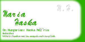 maria haska business card